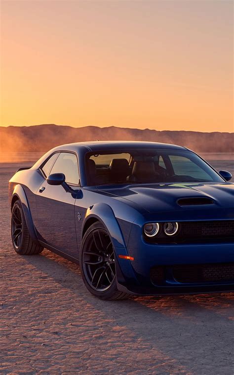 Dodge Challenger Srt Hellcat Blue Muscle Car Samsung Galaxy