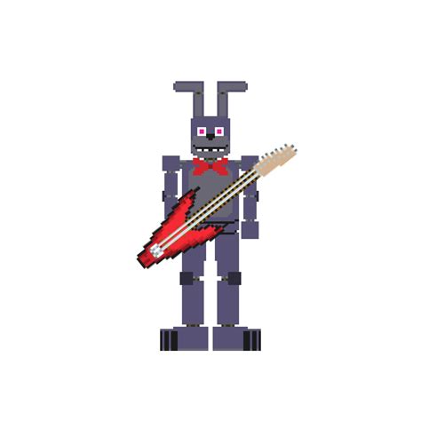 Diseño de Bonnie y su guitarra hecho por mi FNaF Amino