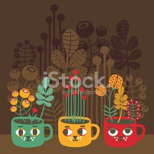 Cute Vases With Flowers. Stock Vector | Royalty-Free | FreeImages