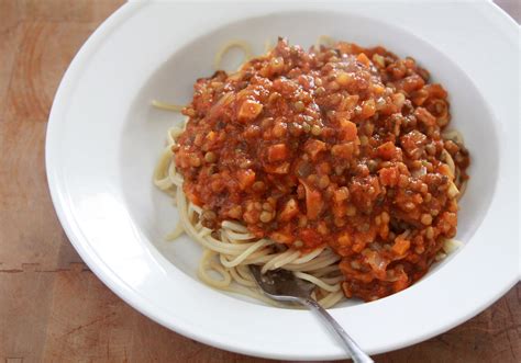 Spaghetti With Lentil Vegetable Marinara Gluten Free And Vegan