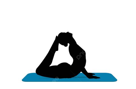 Yoga Pose Isolated On White Background Physical Exertion Exercises Control Vector Physical