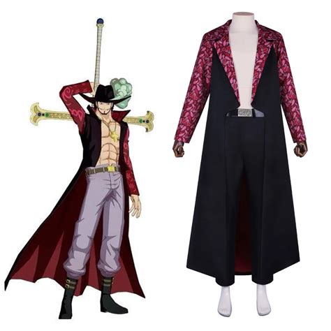 Mihawk Cosplay Costume - One Piece Robe & Hat Set