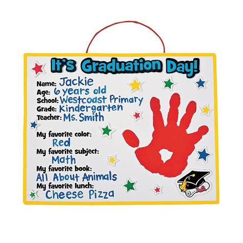 Graduation Handprint Craft Kit Oriental Trading