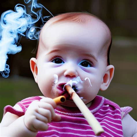 Baby Smoking Cigarette Graphic · Creative Fabrica