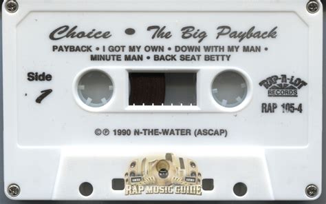 Choice The Big Payback Cassette Tape Rap Music Guide