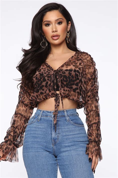 Mesmerized Mesh Top Browncombo In 2021 Fashion Fashion Nova