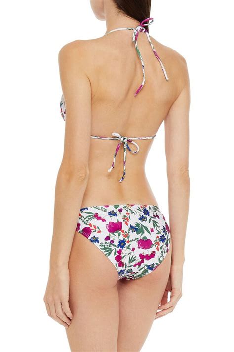 Buy Vix Paula Hermanny Floral Print Low Rise Bikini Briefs S White At