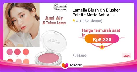 Lameila Blush On Blusher Palette Matte Anti Air Tahan Lama Perona Pipi