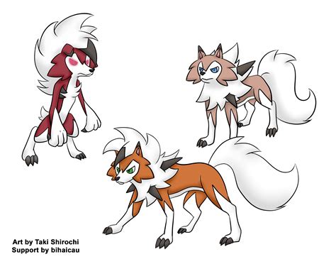 Lycanroc All Forms Full Colors By Takishirochi On Deviantart