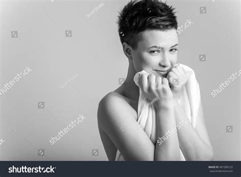 Naked Girl Wrapped Sheet Stock Photo Shutterstock