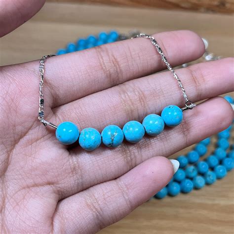 Turquoise - Tumbled - Silver - Stone - Jewelry Set – Stemsandpetalspk