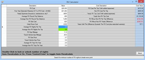 rv calculator   review screenshots