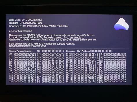 Atmosphere Error 2162 0002 0x4a2 GBAtemp Net The Independent