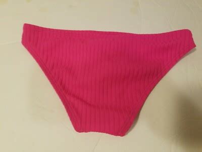 Juniors Xhilaration Ribbed Cheeky Bikini Bottoms Pink Colors X Small