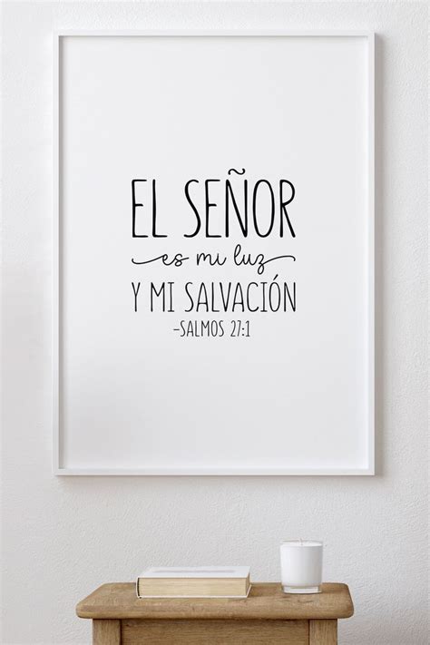 El Señor Es Mi Luz Salmos 271 Poster Zazzle Bible Verse Ts