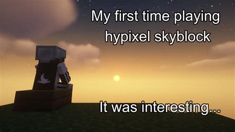 My First Time Trying Hypixel Skyblock And It Was Interesting