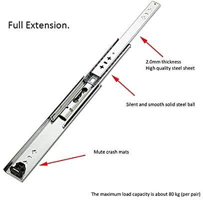 AOLISHENG Heavy Duty Drawer Runners Strong Drawer Slides Without Lock