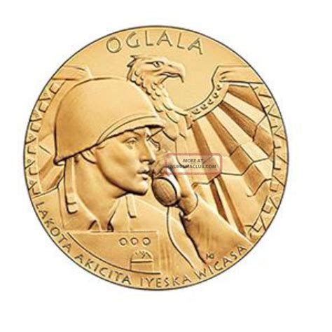 Usa Medal Bu Oglala Sioux Tribe Inscriptions Are Oglala And Lakota Akicita Iyesk