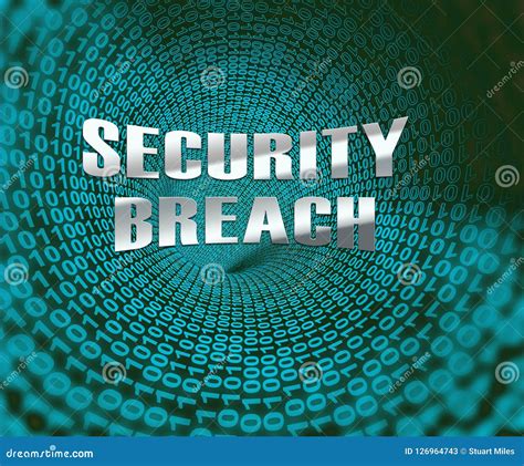 Cyber Security Breach System Hack 3d Illustration Stock Illustration