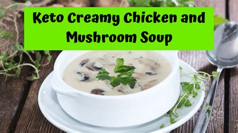 Keto Creamy Chicken and Mushroom Soup - Healthy Ambitions