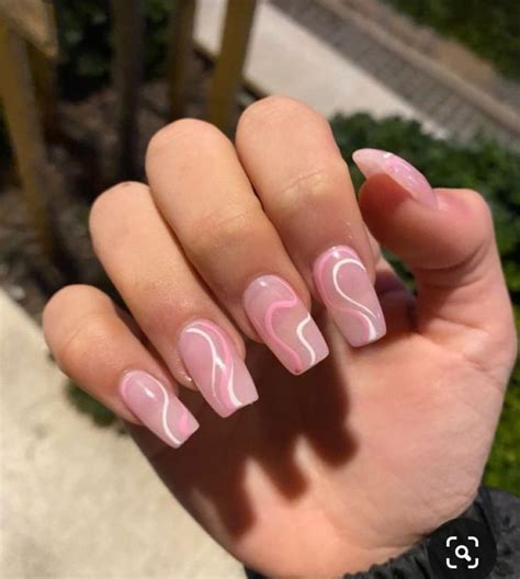 Pin By Weronika Dragan On Pazyyy Square Gel Nails Pink Acrylic Nails