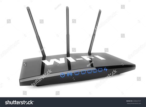 3d Modern Wifi Router On A White Background Stock Photo 220023721