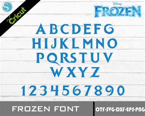 Disney Frozen Font Alphabet