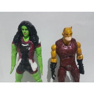 She Hulk E Demolidor Action Figures Bonecos Customizados Escala Marvel