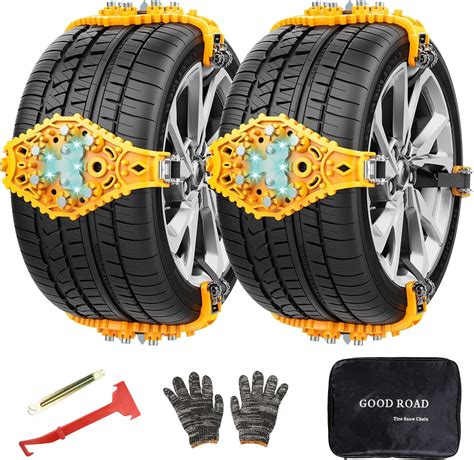 Snow Chains For Cars Ninonly Pcs Reusable Snow Chains For Tyres