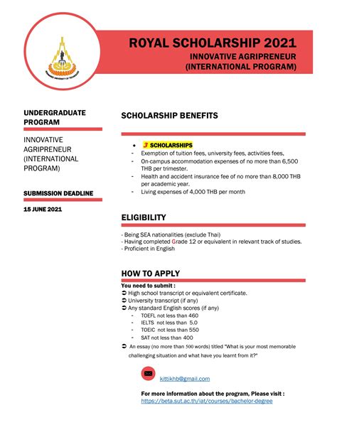 Royal Scholarship 2021 For Asean Countries Student Center For