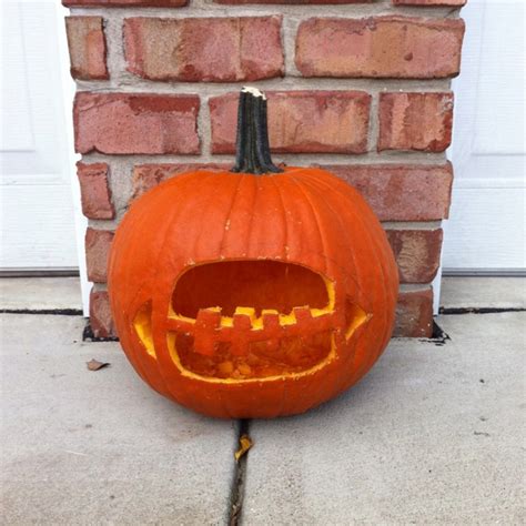 Football pumpkin | Pumpkin carving, Pumpkin, Carving