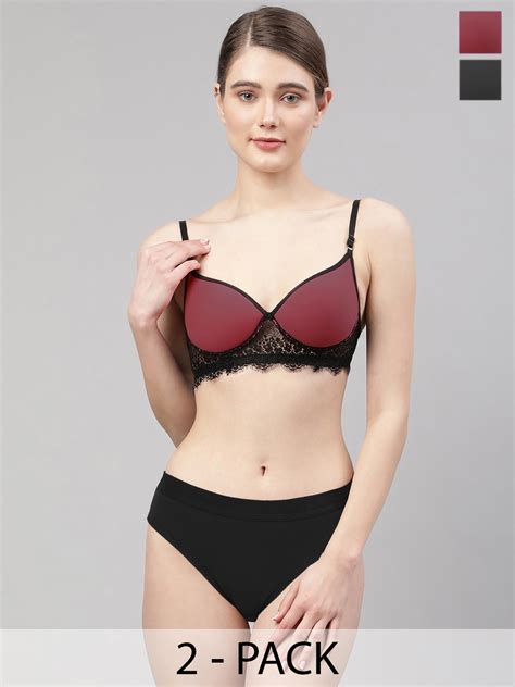 Buy AROUSY Pack Of Lace Lightly Padded Women Lingerie Set Lingerie Set For Women