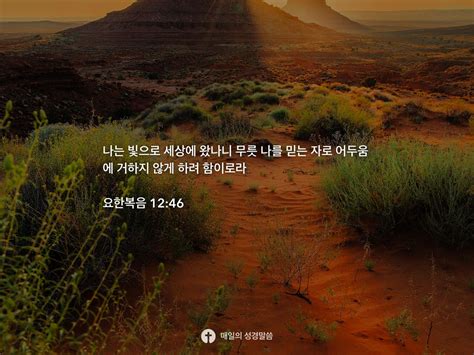 요한복음 1246 Daily Bible Inspirations