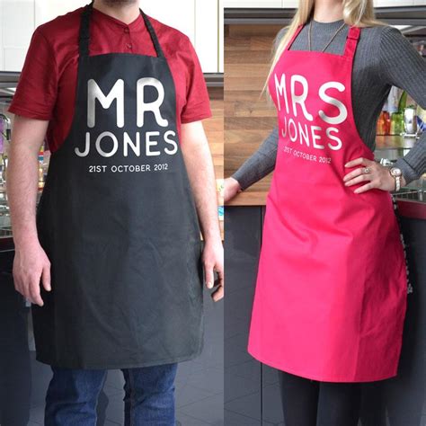 Personalised Couples Apron Set Always Personal