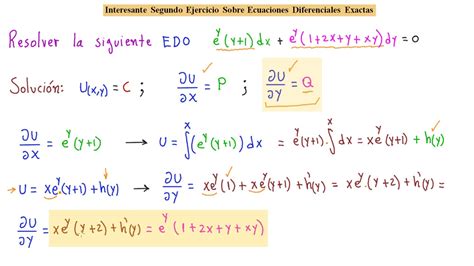 Interesante Segundo Ejercicio Sobre Ecuaciones Diferenciales Exactas Youtube