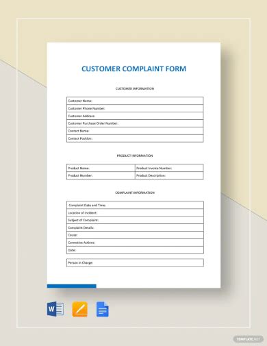 Free Complaint Form Templates Examples Formbuilder Off