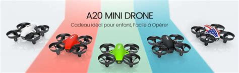 Potensic A20 Mini Drone Amélioré Télécommandé 21 Mins Autonomie Avec