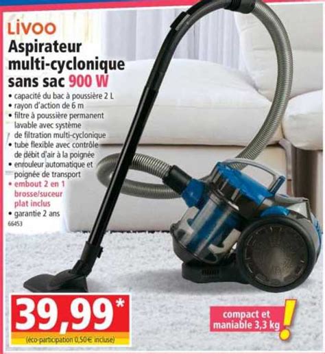 Promo Aspirateur Multi Cyclonique Sans Sac W Livoo Chez Norma