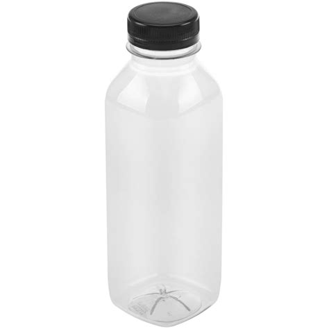 Garrafas plásticas PET recicláveis quadradas e transparentes de 400mL