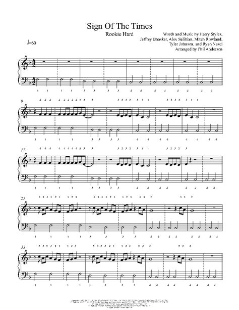 Sign Of The Times by Harry Styles Sheet Music & Lesson | Rookie Level