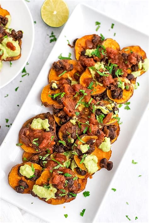 Black Bean Sweet Potato Nachos Easy And Healthy Bites Of Wellness