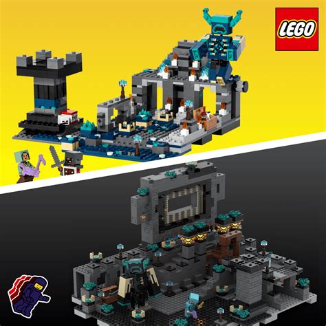 Comparing LEGO's 21246 Deep Dark Battle to my design! : r/Minecraft