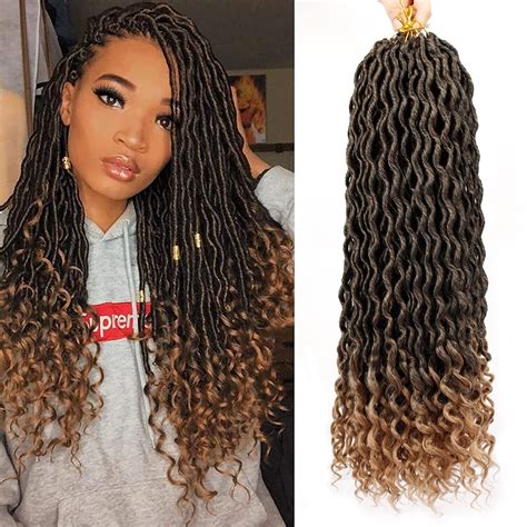 Buy Goddess Locs Crochet Hair 6 Packs 24 Inch Curly Faux Locs Crochet