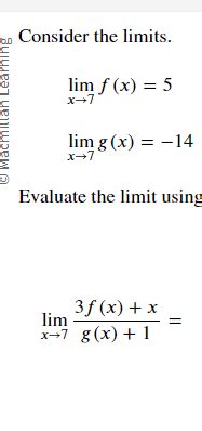 Consider The Limits L Lim X Arrow 7 F X 5 Lim StudyX