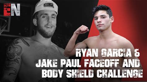 Ryan Garcia Jake Paul Faceoff And Do The Body Shield Challenge Huge Punches Esnews Boxing Youtube