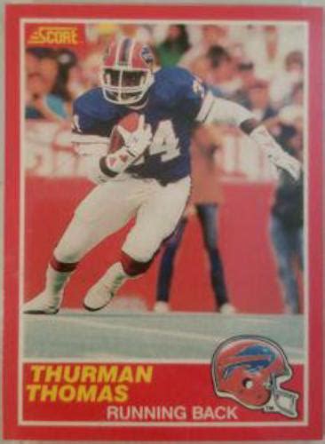 Thurman Thomas 211 Prices Rookie 1989 Panini Score Football Cards