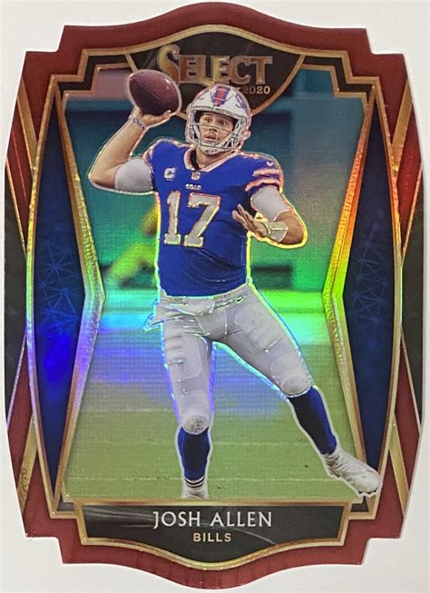 Josh Allen 2020 Panini Select Football Buffalo Bills Premier Level Red