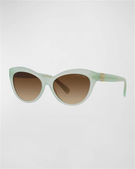 Lauren Ralph Lauren RL Monogram Gradient Acetate Cat-Eye Sunglasses ...