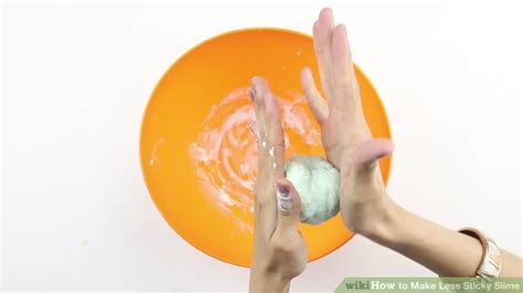 5 Ways to Make Less Sticky Slime - wikiHow