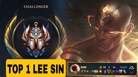 TOP 1 LEE SIN GAMEPLAY CHALLENGER LEE SIN WILD RIFT YouTube